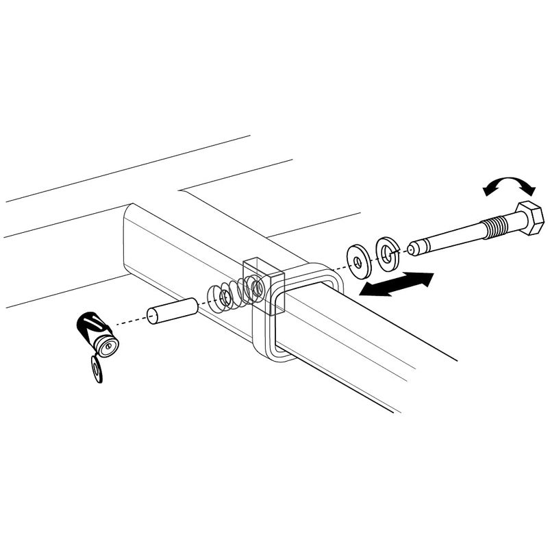 Let's Go Aero (SHP2040-XL) Keyless Press-on Locking Silent Hitch Pin for 2.5in Hitches - Image 5